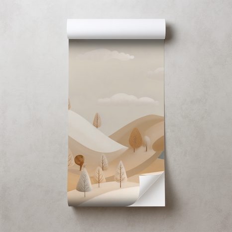 SAMOLEPÍCÍ FOTOTAPETA PASTELOVÉ BALÓNKY NAD KRAJINOU - DĚTSKÉ TAPETY - TAPETY