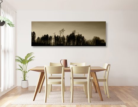 TABLOU PĂDURE ÎN SEPIA - TABLOURI ALB-NEGRU - TABLOURI