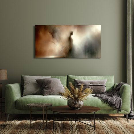 WANDBILD TRAUMHAFTE FRAU IN BRAUN - WANDBILDER FRAUEN - BILDER