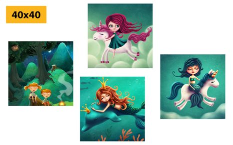 SET OBRAZŮ MAGICKÝ SVĚT - SESTAVY OBRAZŮ - OBRAZY