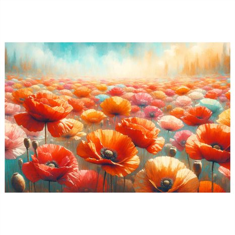 WANDBILD MOHNFELD - WANDBILDER FELDER UND WIESEN - BILDER