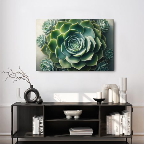 WANDBILD IN DEN ARMEN DER BLÄTTER - BOTANISCHE BILDER - BILDER