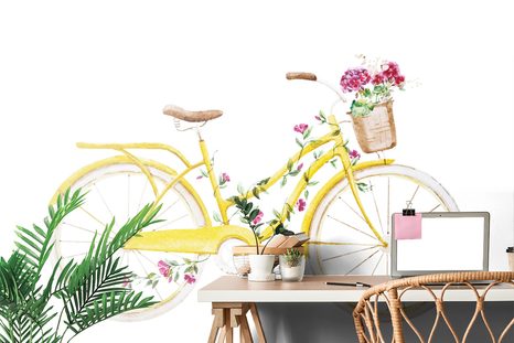 TAPETA ILUSTRACE RETRO KOLA - VINTAGE A RETRO TAPETY - TAPETY