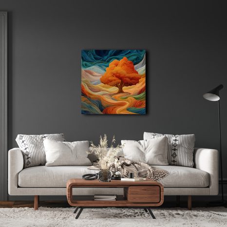 OBRAZ BAREVNÝ STROM ŽIVOTA V PŘÍRODĚ - OBRAZY STROMY ŽIVOTA - OBRAZY