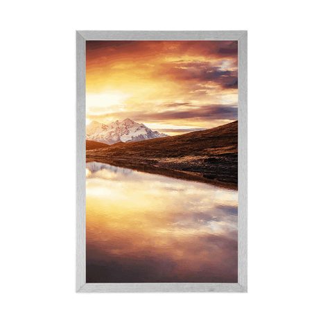 PLAKÁT SKVOSTNÝ ZÁPAD SLUNCE V HORÁCH - PŘÍRODA - PLAKÁTY