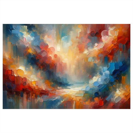 OBRAZ TANEC TEPLÝCH TÓNŮ - ABSTRAKTNÍ OBRAZY - OBRAZY