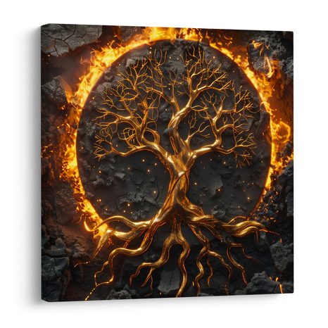 SLIKA ZLATNO DRVO ŽIVOTA NA KAMENU - SLIKE STABLA ŽIVOTA - SLIKE