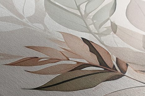 STAMPA SU TELA – FOGLIE CON UN TOCCO DI MINIMALISMO - QUADRI ALBERI E FOGLIE - STAMPE E QUADRI