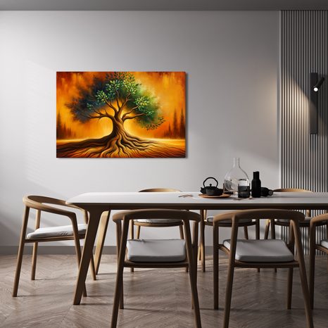 WANDBILD BAUM DES LEBENS IM GLANZ - BILDER BÄUME DES LEBENS - BILDER