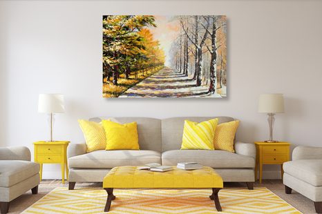 OBRAZ PODZIMNÍ ALEJ STROMŮ - OBRAZY PŘÍRODY A KRAJINY - OBRAZY