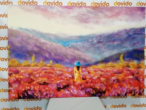 OBRAZ DÍVKA VE ŽLUTÝCH ŠATECH - ABSTRAKTNÍ OBRAZY - OBRAZY