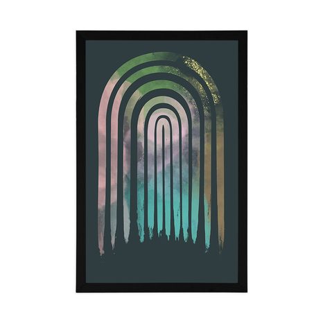 POSTER STREET-ART-REGENBOGEN MID-CENTURY - MOTIVE AUS UNSERER WERKSTATT - POSTER