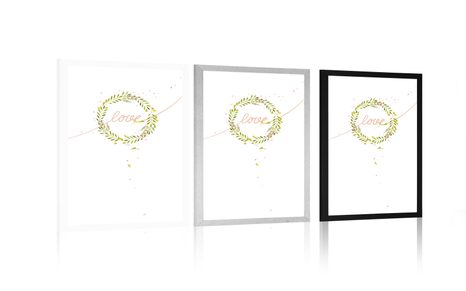 PLAKÁT S MINIMALISTICKÝM NÁPISEM LOVE - MOTIVY Z NAŠÍ DÍLNY - PLAKÁTY