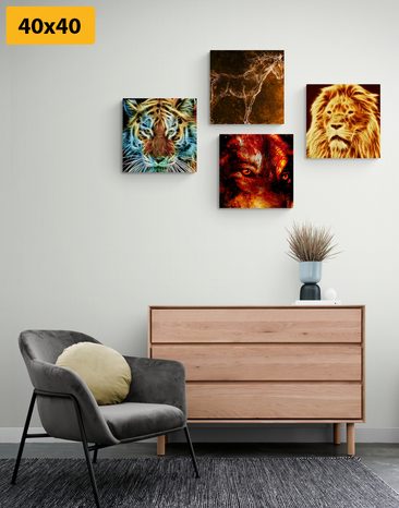 SET OBRAZŮ TAJEMNÁ ABSTRAKCE ZVÍŘAT - SESTAVY OBRAZŮ - OBRAZY