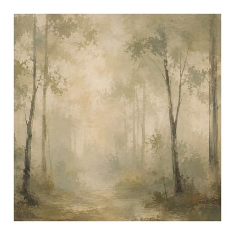 CANVASTAVLA DRÖMSK SKOG I DIMLJUS - TAVLOR MED SKOG - TAVLOR