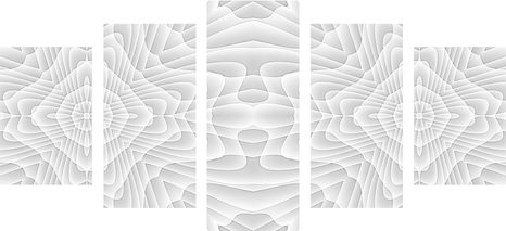 5-DÍLNÝ OBRAZ S KALEIDOSKOPOVÝM VZOREM - ABSTRAKTNÍ OBRAZY - OBRAZY