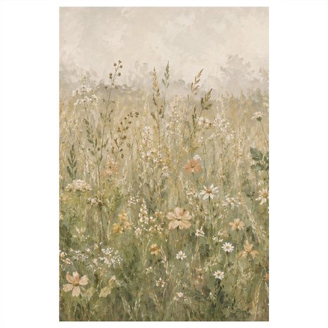 CANVASTAVLA PASTELLFÄRGAD BLOMMANDE SOMMARÄNG - TAVLOR MED FÄLT OCH ÄNGAR - TAVLOR