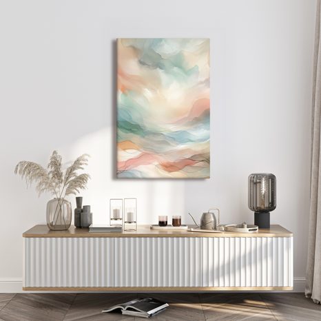 OBRAZ JEMNÉ PASTELOVÉ VLNY - ABSTRAKTNÍ OBRAZY - OBRAZY