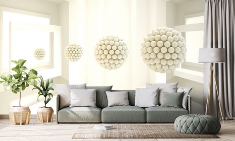 SAMOLEPÍCÍ TAPETA KULIČKY V PROSTORU - SAMOLEPÍCÍ TAPETY - TAPETY