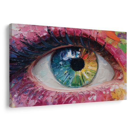 WANDBILD REGENBOGENAUGE ABSTRAKTION - ABSTRAKTE BILDER - BILDER