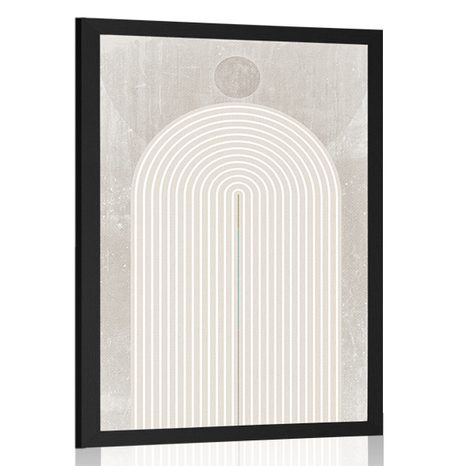 PLAKAT MODERNA BEŽ DUGA MID-CENTURY - MOTIVI IZ NAŠE RADIONICE - PLAKATI