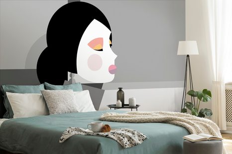 CARTA DA PARATI AUTOADESIVA – DONNA SCONOSCIUTA DALL'ESTREMO ORIENTE - CARTA DA PARATI AUTOADESIVE - CARTA DA PARATI