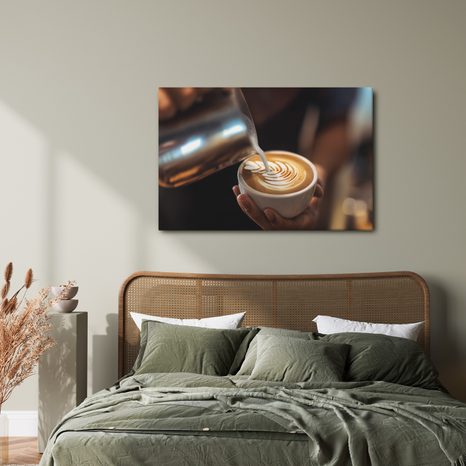 OBRAZ LATTE ART V ŠÁLKU - OBRAZY JÍDLA A NÁPOJE - OBRAZY