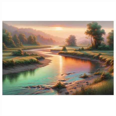 OBRAZ ŘEKA V PODVEČER - OBRAZY - TOTÁLNÍ VÝPRODEJ 🔥