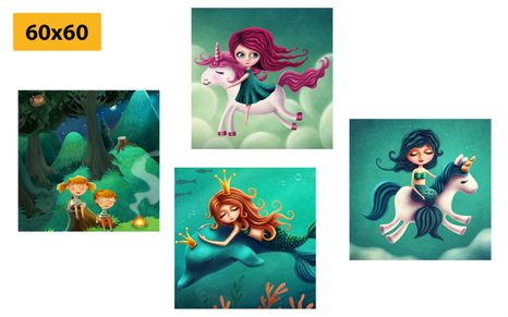 SET OBRAZŮ MAGICKÝ SVĚT - SESTAVY OBRAZŮ - OBRAZY