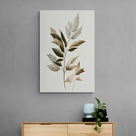 STAMPA SU TELA – FOGLIE DI LUSSO MINIMALISTE - QUADRI ALBERI E FOGLIE - STAMPE E QUADRI