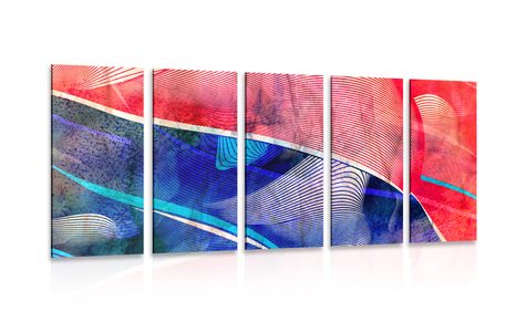 5-PIECE CANVAS PRINT ABSTRACTION OF SHAPES
