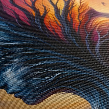 FOTO OP CANVAS LEVENSBOOM EN GEZICHTEN - SCHILDERIJEN - MEGA UITVERKOOP TOT 70% 🔥