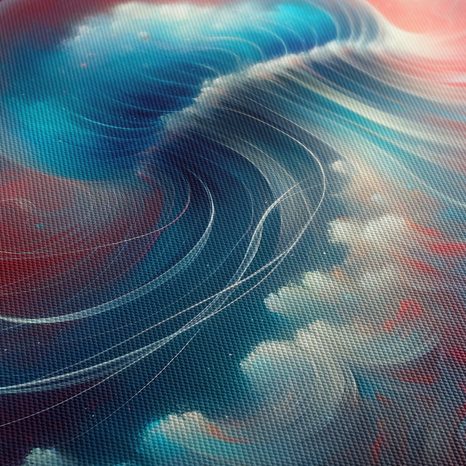 WANDBILD ÄTHERISCHE QUALLE IN DEN WOLKEN - WANDBILDER UNTERWASSERWELT - BILDER