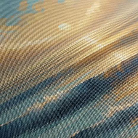 WANDBILD GOLDENER SONNENAUFGANG ÜBER DEM MEER - BILDER VON SONNENAUFGANG UND SONNENUNTERGANG - BILDER