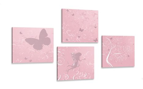 CANVAS PRINT SET MAGICAL FAIRY - SET OF PICTURES - PICTURES