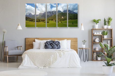 5-DÍLNÝ OBRAZ MALEBNÉ RAKOUSKO - OBRAZY PŘÍRODY A KRAJINY - OBRAZY