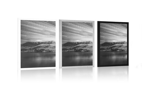 PLAKAT PREDVEČERNJE CRNO-BIJELO JEZERO - CRNO-BIJELE - PLAKATI