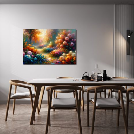 WANDBILD WEG ZWISCHEN BLUMEN - WANDBILDER FELDER UND WIESEN - BILDER