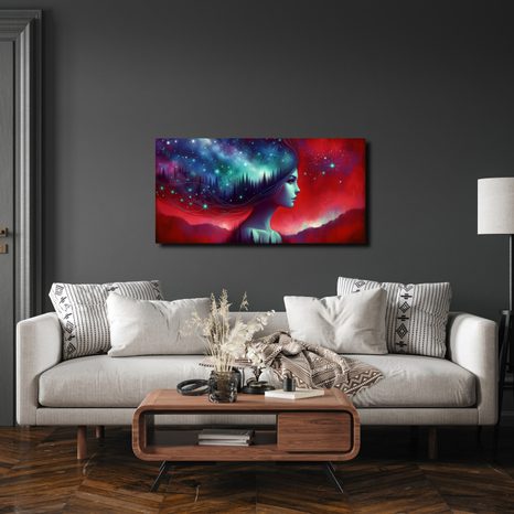 WANDBILD KOSMISCHE SCHÖNHEIT IN DER NATUR - WANDBILDER FRAUEN - BILDER