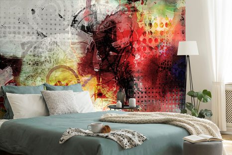 SAMOLEPÍCÍ TAPETA MODERNÍ MEDIÁLNÍ MALBA - SAMOLEPÍCÍ TAPETY - TAPETY