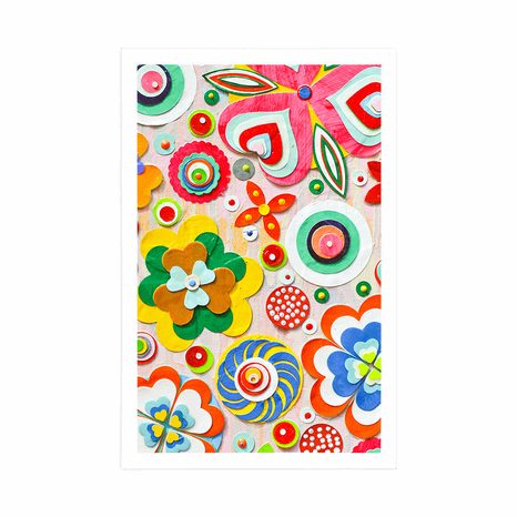PLAKAT APSTRAKCIJA CVIJEĆA - ZA DJECU - PLAKATI