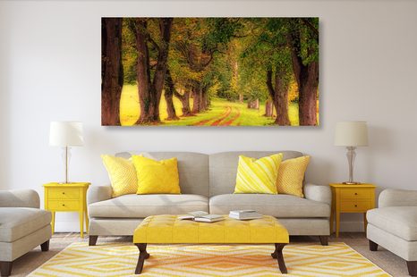 OBRAZ CHODNÍK PODZIMNÍM LESEM - OBRAZY PŘÍRODY A KRAJINY - OBRAZY
