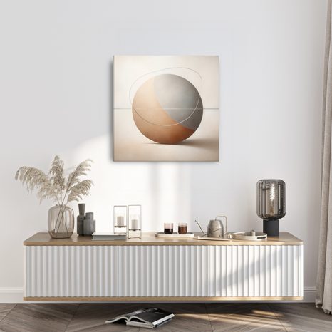 OBRAZ DESIGNOVÁ ABSTRAKCE KRUHU - ABSTRAKTNÍ OBRAZY - OBRAZY