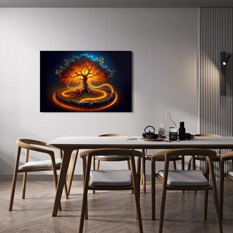 OBRAZ MAGICKÝ STROM ŽIVOTA V ZÁŘI - OBRAZY STROMY ŽIVOTA - OBRAZY