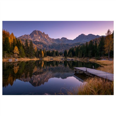 OBRAZ PODZIMNÍ HORSKÉ JEZERO - OBRAZY JEZERA - OBRAZY