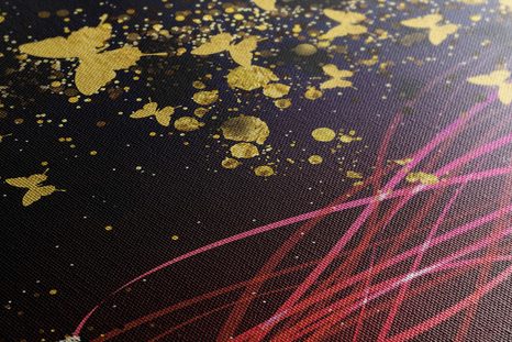 КАРТИНА НА ПЛАТНО – ВЕЛИКОЛЕПЕН ЕЛЕН С ПЕПЕРУДИ - АБСТРАКТНИ КАРТИНИ - КАРТИНИ