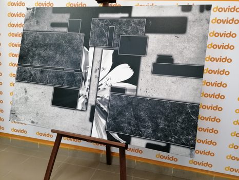 TABLOU ABSTRACȚIE ÎN DESIGN ALB-NEGRU - TABLOURI ALB-NEGRU - TABLOURI