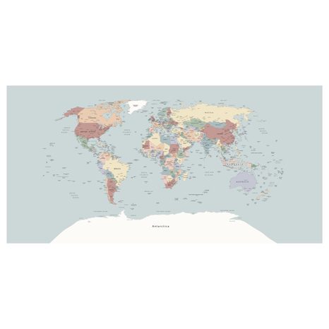 OBRAZ NA KORKU MAPA SVĚTA V BAREVNÉM PROVEDENÍ - PICTURES ON CORK - PICTURES