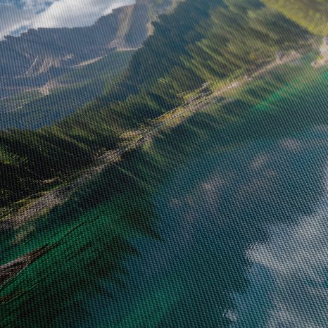 WANDBILD SPIEGELUNG DER BERGE IM SEE - BILDER SEEN - BILDER