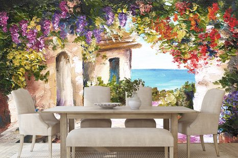 SELBSTKLEBENDE TAPETE SOMMERHAUS BEI DER KÜSTE - SELBSTKLEBENDE TAPETEN - TAPETEN